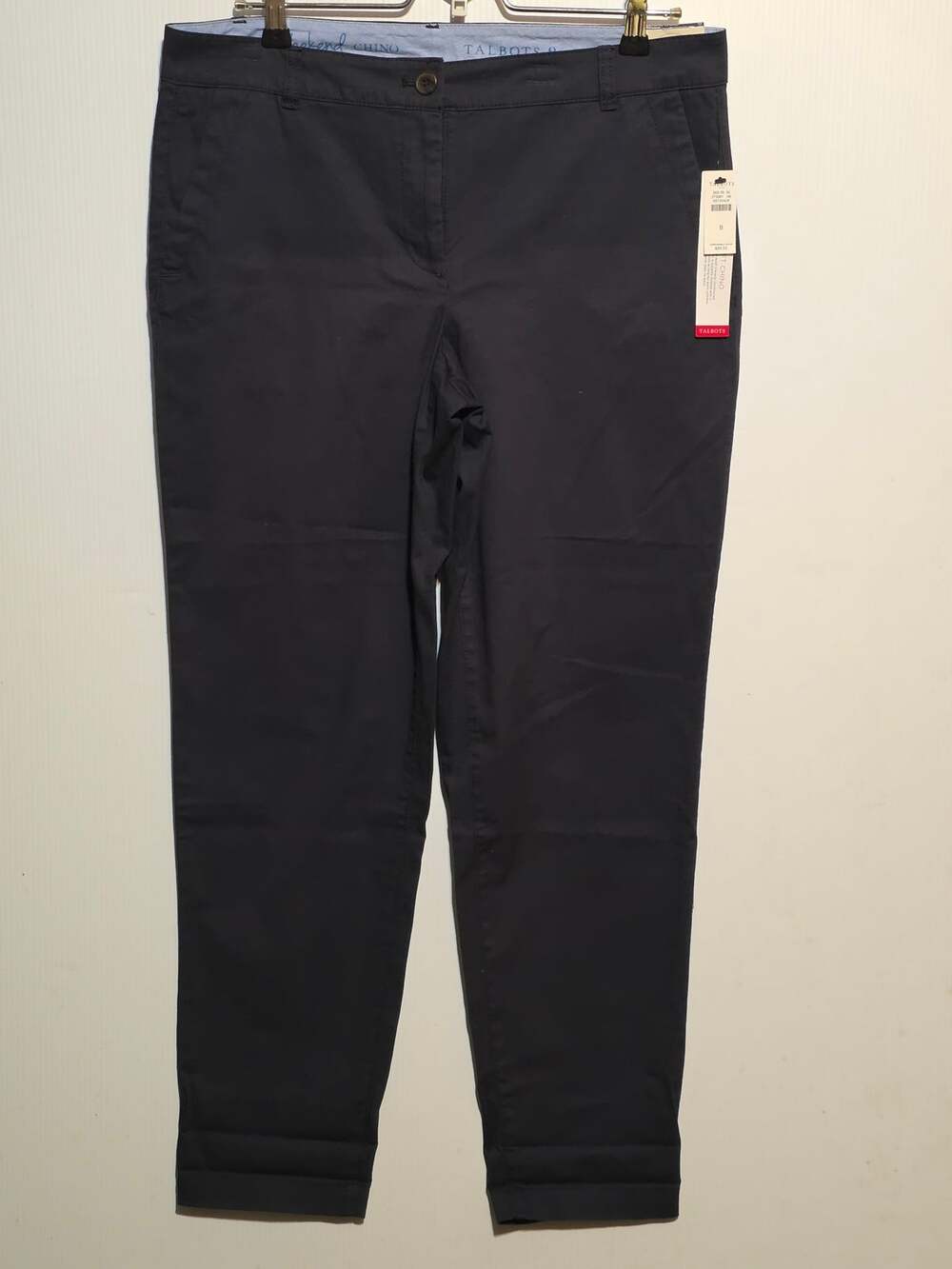 ​Talbots Weekend Chino Pants Women's Size 8 Black Super Soft NWT Casual Stretch